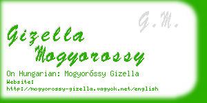 gizella mogyorossy business card