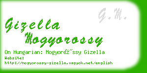 gizella mogyorossy business card